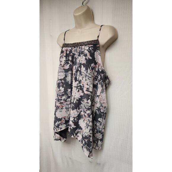 STUDIO Y -Women's Plus XXL Boho Sequin Accent Racer Back Color Gray/Pink Top - Picture 5 of 8